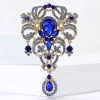 High-end, elegant and light luxury court pendant, large glass brooch, fashionable and elegant women's clothing, corsage accessory brooch Specification image